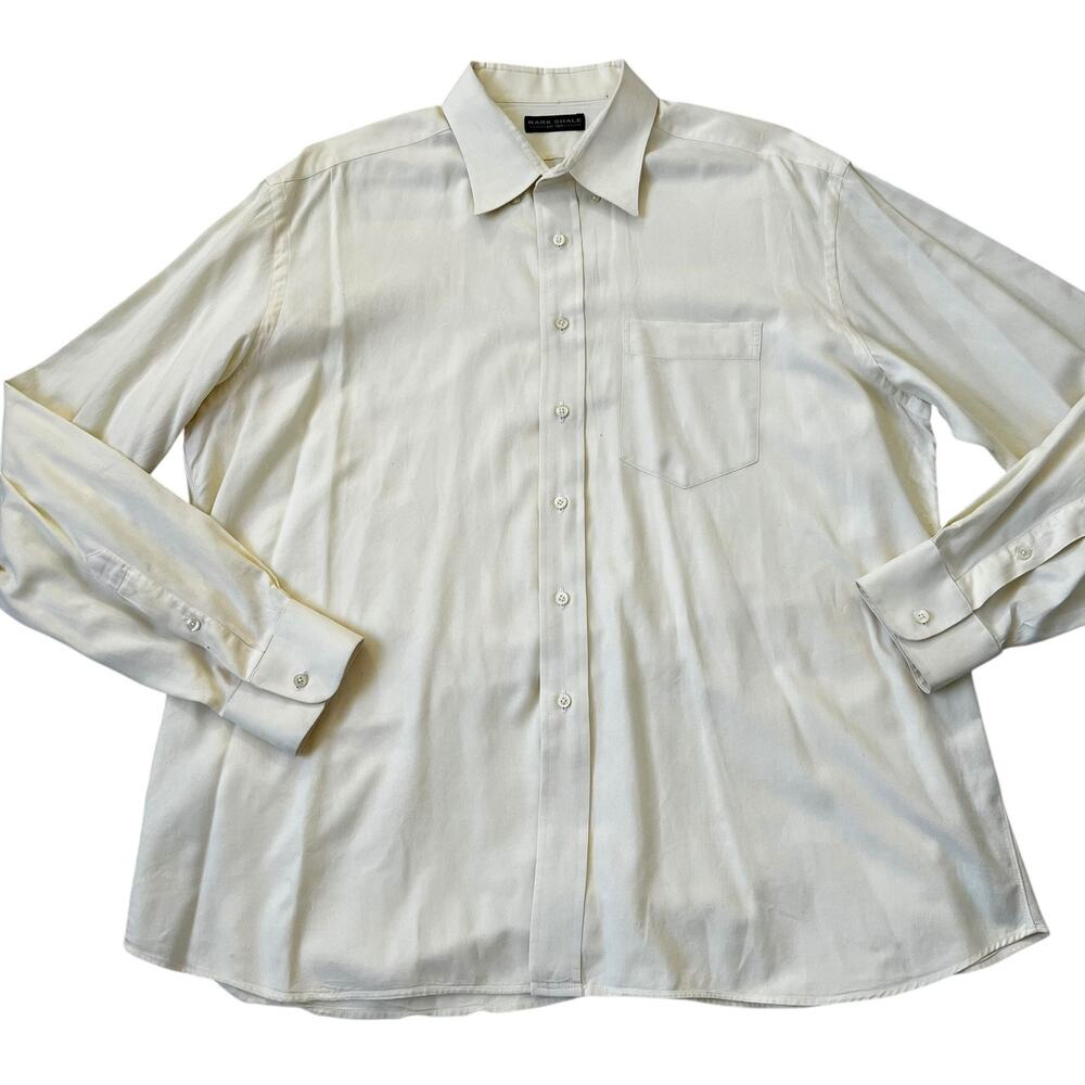 Mark Shale Yellow Vintage Button Down Shirt Men Size XL | 61-23